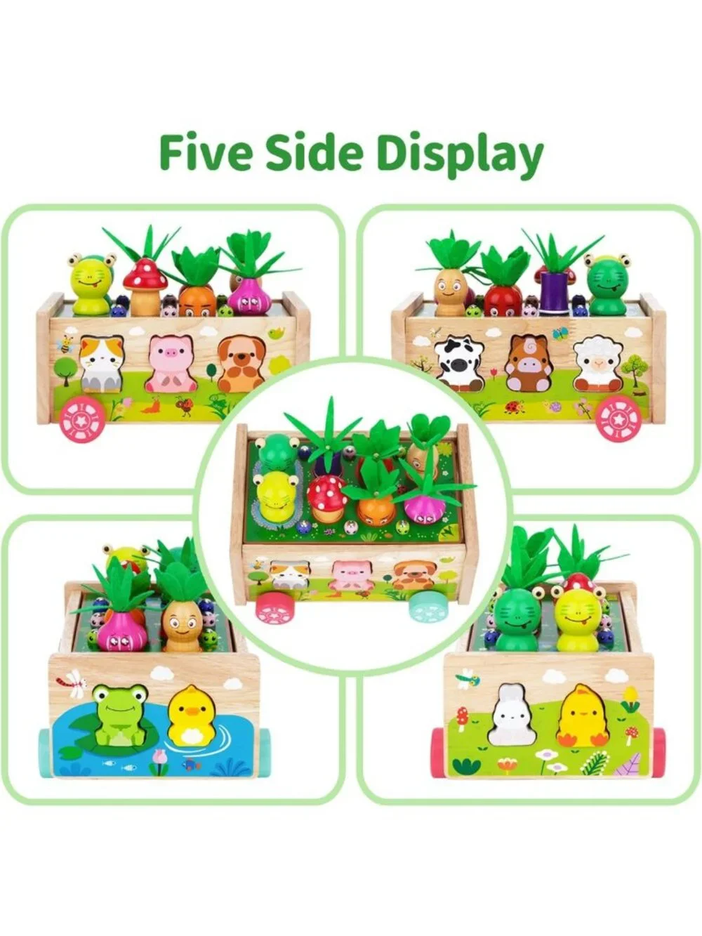 Montessori Wooden Shape Sorting Toys for Toddlers 1-3 Years - Educational Fine